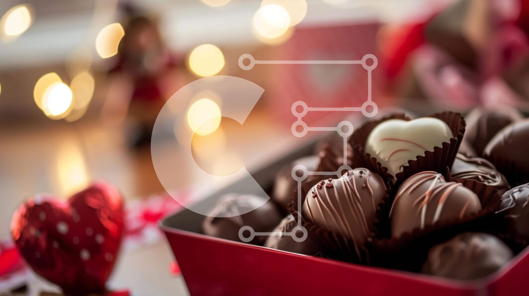 Σετ των 2 Intra Συλλεκτικό Ξύλινο Παζλ Plywood  4mm - Κόκκινο κουτί γεμάτο με καραμέλες σοκολάτας και γλυκά Σε Ξύλινο Κουτί - Διαστάσεις: 10x10 cm – 25 κομμάτια