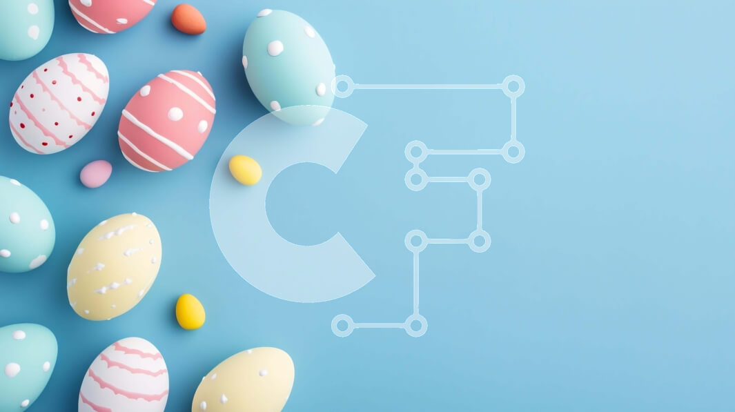 Intra Συλλεκτικό Ξύλινο Παζλ Plywood  4mm - Πολύχρωμα βαμμένα Πασχαλινά αυγά σε μπλε φόντο Σε Ξύλινο Κουτί - Διαστάσεις: 10x10 cm – 25 κομμάτια