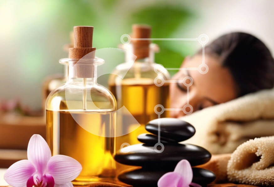 Intra Συλλεκτικό Ξύλινο Παζλ Plywood  4mm - Γυναίκα που απολαμβάνει μια θεραπεία σπα με πέτρες και αιθέρια έλαια Σε Ξύλινο Κουτί - Διαστάσεις Puzzle: 10x10 cm – 25 κομμάτια