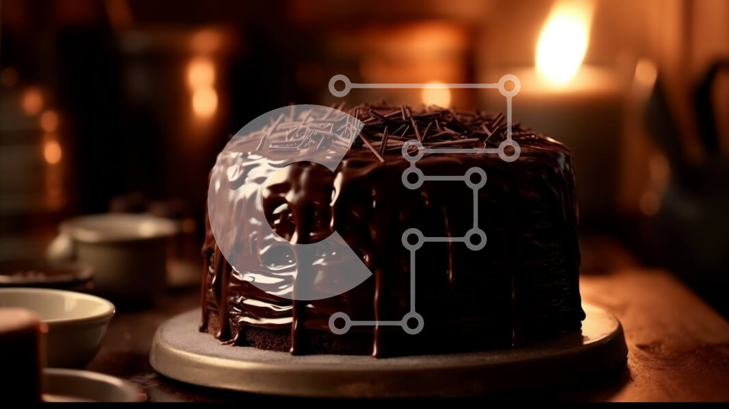 Σετ των 2 Intra Συλλεκτικό Ξύλινο Παζλ Plywood  4mm - Λαχταριστό κέικ σοκολάτας με γλάσο σοκολάτας και αναμμένο κερί Σε Ξύλινο Κουτί - Διαστάσεις: 10x10 cm – 25 κομμάτια