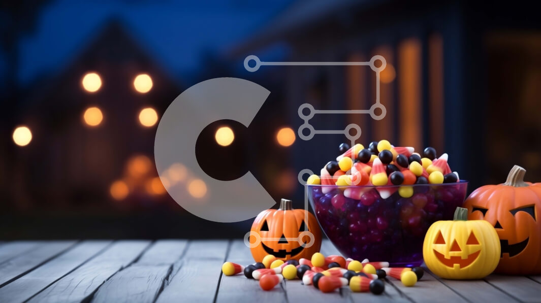 Intra Συλλεκτικό Ξύλινο Παζλ Plywood  4mm - Διακοσμήσεις αποκριών με ζαχαρωτά καλαμπόκι και κολοκύθες Σε Ξύλινο Κουτί - Διαστάσεις: 10x10 cm – 25 κομμάτια