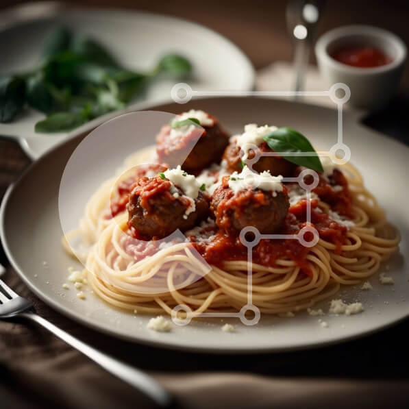 Σετ των 2 Intra Συλλεκτικό Ξύλινο Παζλ Plywood  4mm - Λαχταριστά σπαγγέτι με κεφτεδάκια και σκορδόψωμο Σε Ξύλινο Κουτί - Διαστάσεις: 10x10 cm – 25 κομμάτια