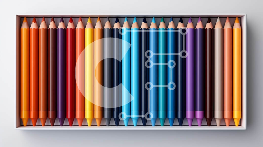 Intra Συλλεκτικό Ξύλινο Παζλ Plywood  4mm - Πολύχρωμα μολύβια τοποθετημένα σε μοτίβο πλέγματος Σε Ξύλινο Κουτί - Διαστάσεις: 10x10 cm – 25 κομμάτια