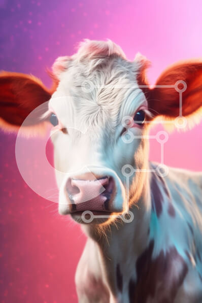 Σετ των 2 Intra Συλλεκτικό Ξύλινο Παζλ Plywood  4mm - Αγελάδα με λευκές και καφέ κηλίδες σε ένα πράσινο χωράφι Σε Ξύλινο Κουτί - Διαστάσεις: 10x10 cm – 25 κομμάτια