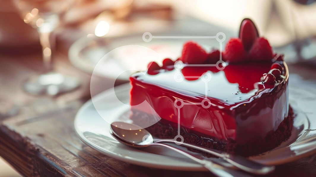 Σετ των 2 Intra Συλλεκτικό Ξύλινο Παζλ Plywood  4mm - Κέικ Red Velvet με κρασί και φρούτα Σε Ξύλινο Κουτί - Διαστάσεις: 10x10 cm – 25 κομμάτια