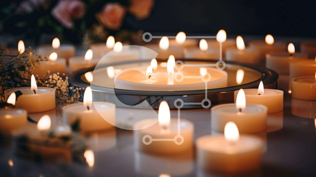 Intra Συλλεκτικό Ξύλινο Παζλ Plywood  4mm - Κεριά με λουλούδια σε ένα τραπέζι Σε Ξύλινο Κουτί - Διαστάσεις Puzzle: 10x10 cm – 25 κομμάτια