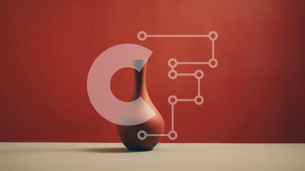 Intra Συλλεκτικό Ξύλινο Παζλ Plywood  4mm - Κόκκινος τοίχος και καφέ βάζο σε εσωτερικό χώρο Σε Ξύλινο Κουτί - Διαστάσεις Puzzle: 10x10 cm – 25 κομμάτια