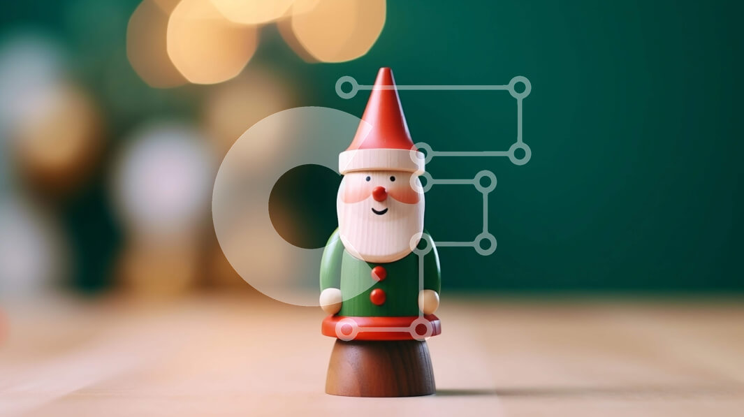 Intra Συλλεκτικό Ξύλινο Παζλ Plywood  4mm - Ξύλινο ειδώλιο Άγιου Βασίλη στο τραπέζι Σε Ξύλινο Κουτί - Διαστάσεις: 10x10 cm – 25 κομμάτια