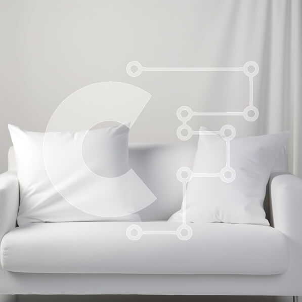 Intra Συλλεκτικό Ξύλινο Παζλ Plywood  4mm - Μοντέρνος λευκός καναπές με μαξιλάρια Σε Ξύλινο Κουτί - Διαστάσεις Puzzle: 10x10 cm – 25 κομμάτια