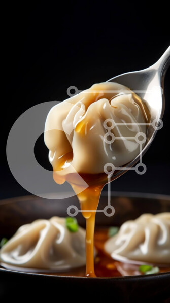 Intra Συλλεκτικό Ξύλινο Παζλ Plywood  4mm - Παραδοσιακά κινέζικα ζυμαρικά που ετοιμάζονται με σάλτσα και πράσινα κρεμμύδια Σε Ξύλινο Κουτί - Διαστάσεις: 10x10 cm – 25 κομμάτια