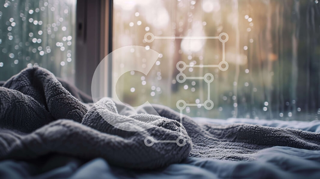 Intra Συλλεκτικό Ξύλινο Παζλ Plywood  4mm - Άνετη κουβέρτα με σταγόνες βροχής στο παράθυρο Σε Ξύλινο Κουτί - Διαστάσεις Puzzle: 10x10 cm – 25 κομμάτια