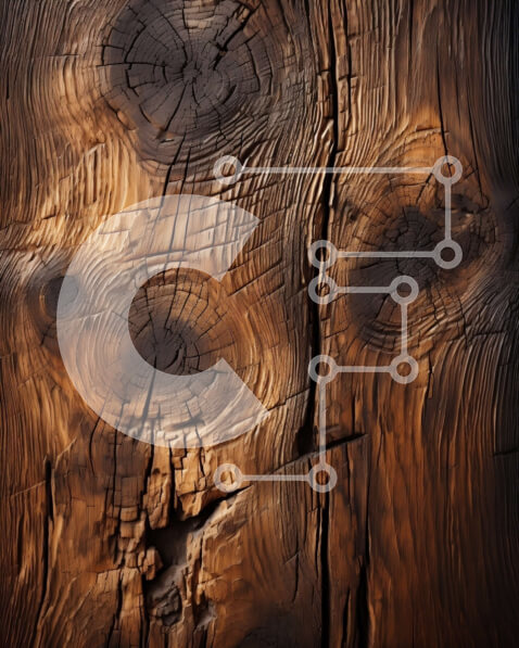 Intra Συλλεκτικό Ξύλινο Παζλ Plywood  4mm - Υφή παλαιωμένου ξύλου με ορατές ρωγμές και κόμπους Σε Ξύλινο Κουτί - Διαστάσεις Puzzle: 10x10 cm – 25 κομμάτια