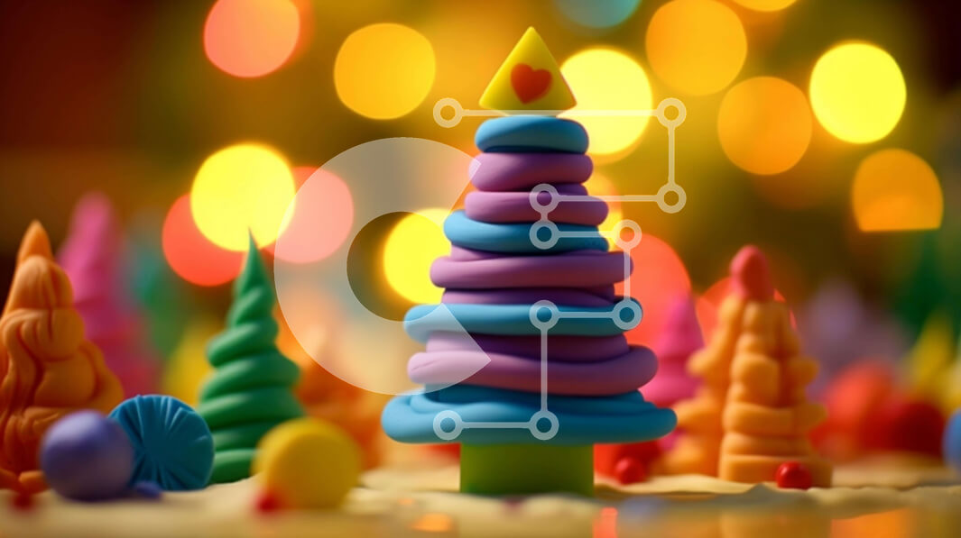 Intra Συλλεκτικό Ξύλινο Παζλ Plywood  4mm - Πολύχρωμο παιχνίδι Χριστουγεννιάτικο δέντρο με στολίδια Σε Ξύλινο Κουτί - Διαστάσεις: 10x10 cm – 25 κομμάτια