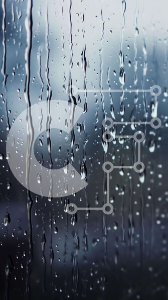 Intra Συλλεκτικό Ξύλινο Παζλ Plywood  4mm - Βροχερό παράθυρο με αυτοκίνητα και ανθρώπους Σε Ξύλινο Κουτί - Διαστάσεις Puzzle: 10x10 cm – 25 κομμάτια