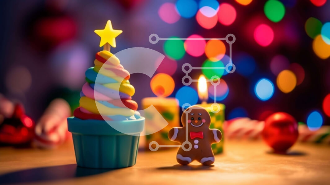 Intra Συλλεκτικό Ξύλινο Παζλ Plywood  4mm - Gingerbread House με πολύχρωμες διακοσμήσεις και φωτάκια Σε Ξύλινο Κουτί - Διαστάσεις: 10x10 cm – 25 κομμάτια