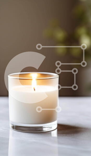 Intra Συλλεκτικό Ξύλινο Παζλ Plywood  4mm - Κομψό κερί σε μαρμάρινο τραπέζι Σε Ξύλινο Κουτί - Διαστάσεις Puzzle: 10x10 cm – 25 κομμάτια