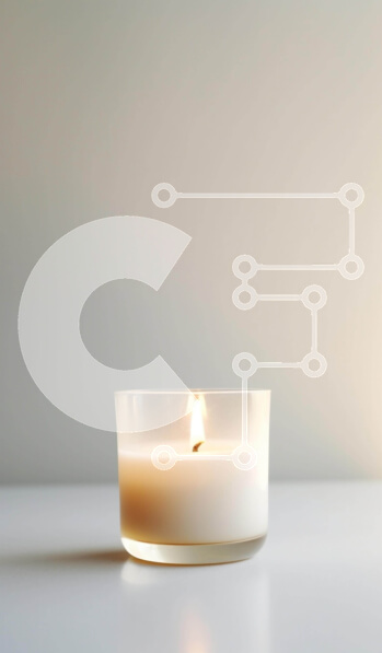 Intra Συλλεκτικό Ξύλινο Παζλ Plywood  4mm - Μονό αναμμένο κερί σε λευκό τραπέζι Σε Ξύλινο Κουτί - Διαστάσεις Puzzle: 10x10 cm – 25 κομμάτια