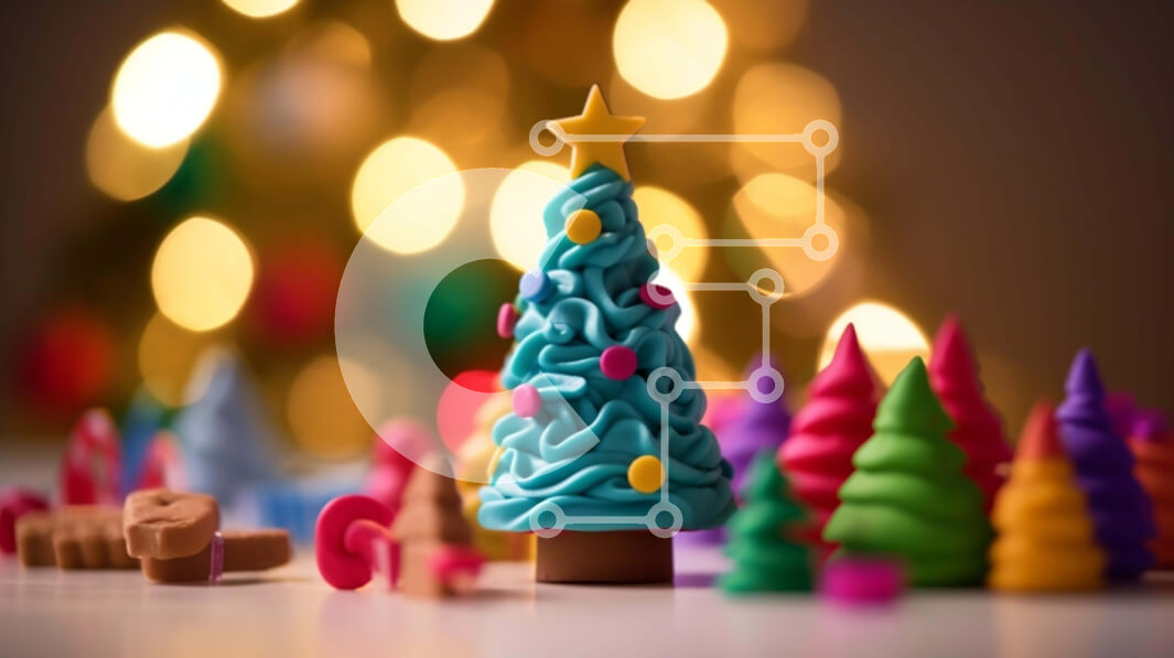 Intra Συλλεκτικό Ξύλινο Παζλ Plywood  4mm - Πολύχρωμο παιχνίδι Χριστουγεννιάτικο δέντρο με στολίδια Σε Ξύλινο Κουτί - Διαστάσεις: 10x10 cm – 25 κομμάτια