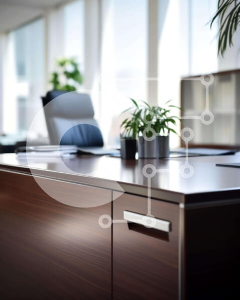 Intra Συλλεκτικό Ξύλινο Παζλ Plywood  4mm - Γραφείο με βιβλία, χαρτιά και φυτά Σε Ξύλινο Κουτί - Διαστάσεις Puzzle: 10x10 cm – 25 κομμάτια