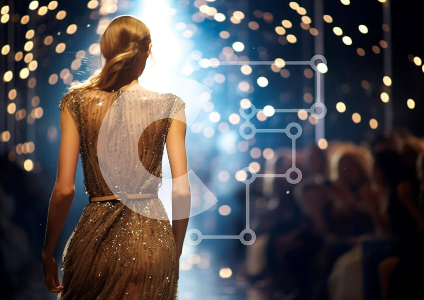 Intra Συλλεκτικό Ξύλινο Παζλ Plywood  4mm - Κομψό φόρεμα επίδειξη μόδας πασαρέλα Σε Ξύλινο Κουτί - Διαστάσεις Puzzle: 10x10 cm – 25 κομμάτια