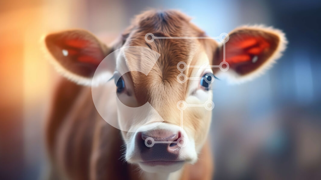 Intra Συλλεκτικό Ξύλινο Παζλ Plywood  4mm - Κοντινό πλάνο του προσώπου μιας αγελάδας Σε Ξύλινο Κουτί - Διαστάσεις: 10x10 cm – 25 κομμάτια