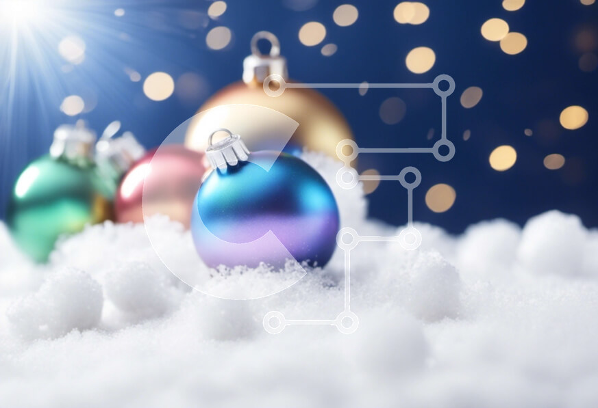 Intra Συλλεκτικό Ξύλινο Παζλ Plywood  4mm - Εορταστικά στολίδια στο χιόνι Σε Ξύλινο Κουτί - Διαστάσεις Puzzle: 10x10 cm – 25 κομμάτια