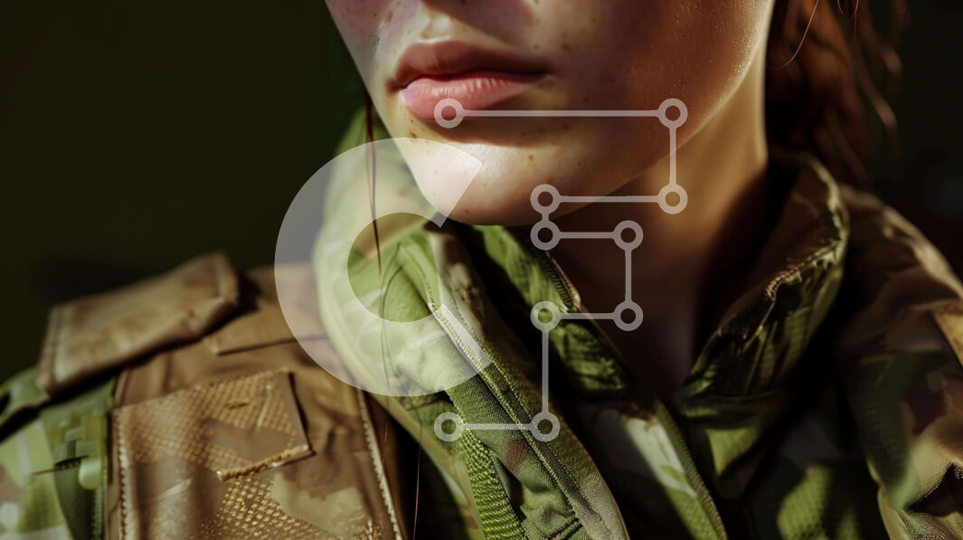 Intra Συλλεκτικό Ξύλινο Παζλ Plywood  4mm - Γυναίκα Στρατιώτης με Στολή Στρατού Σε Ξύλινο Κουτί - Διαστάσεις Puzzle: 10x10 cm – 25 κομμάτια