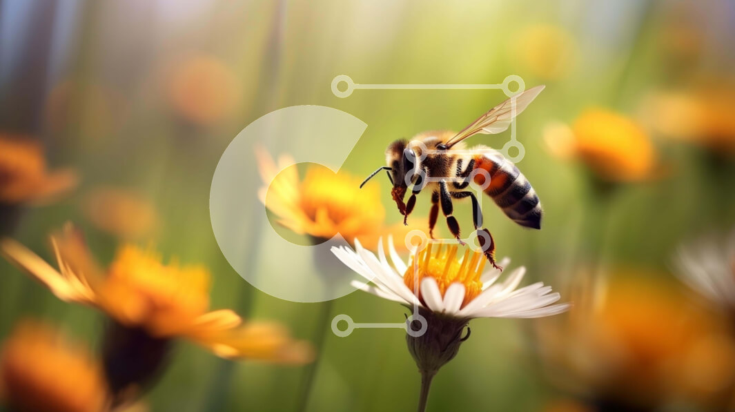 Intra Συλλεκτικό Ξύλινο Παζλ Plywood  4mm - Η επικονίαση μελισσών σε δράση Σε Ξύλινο Κουτί - Διαστάσεις: 10x10 cm – 25 κομμάτια