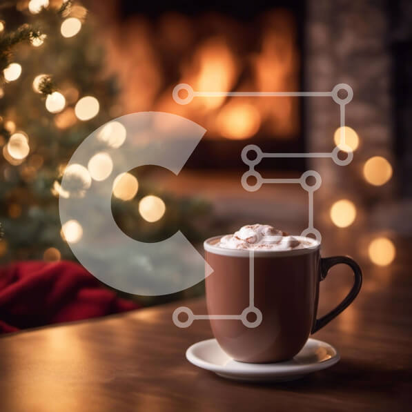 Intra Συλλεκτικό Ξύλινο Παζλ Plywood  4mm - Χαλαρώστε με ένα φλιτζάνι ζεστό κακάο δίπλα στο τζάκι Σε Ξύλινο Κουτί - Διαστάσεις Puzzle: 10x10 cm – 25 κομμάτια