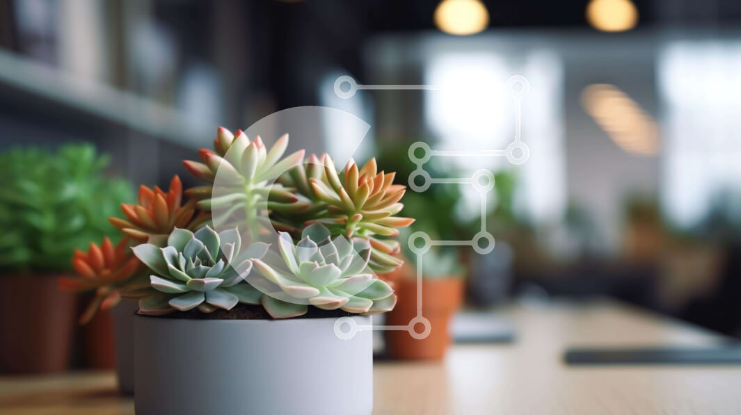 Intra Συλλεκτικό Ξύλινο Παζλ Plywood  4mm - Παχύφυτα σε γλάστρα σε ξύλινο τραπέζι Σε Ξύλινο Κουτί - Διαστάσεις: 10x10 cm – 25 κομμάτια