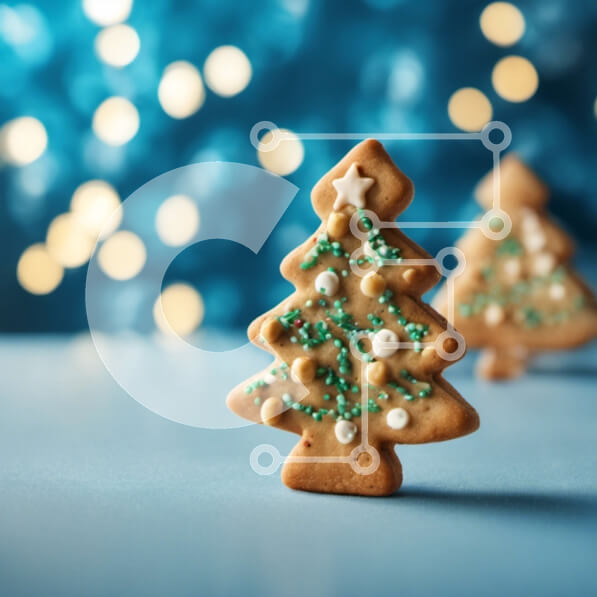 Intra Συλλεκτικό Ξύλινο Παζλ Plywood  4mm - Gingerbread Tree με διακοσμητικά και μπισκότα Σε Ξύλινο Κουτί - Διαστάσεις: 10x10 cm – 25 κομμάτια