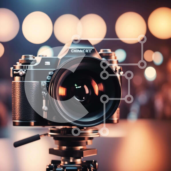 Intra Συλλεκτικό Ξύλινο Παζλ Plywood  4mm - Κάμερα σε τρίποδο με θολά φώτα Σε Ξύλινο Κουτί - Διαστάσεις Puzzle: 10x10 cm – 25 κομμάτια