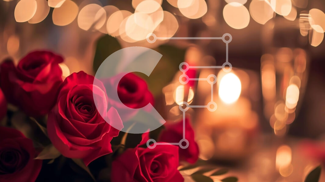 Intra Συλλεκτικό Ξύλινο Παζλ Plywood  4mm - Τριαντάφυλλα του Αγίου Βαλεντίνου σε βάζο με κεριά και φώτα Bokeh Σε Ξύλινο Κουτί - Διαστάσεις: 10x10 cm – 25 κομμάτια