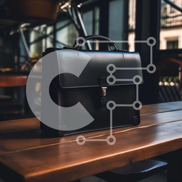 Intra Συλλεκτικό Ξύλινο Παζλ Plywood  4mm - Μαύρος χαρτοφύλακας σε ξύλινο τραπέζι Σε Ξύλινο Κουτί - Διαστάσεις Puzzle: 10x10 cm – 25 κομμάτια