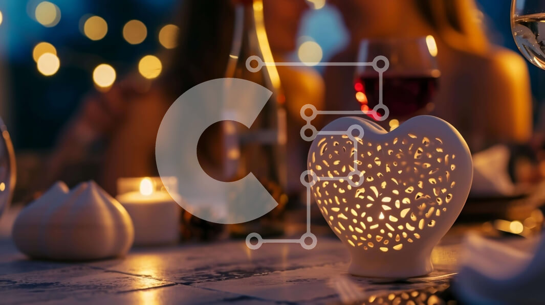 Intra Συλλεκτικό Ξύλινο Παζλ Plywood  4mm - Ρομαντικό δείπνο με το φως των κεριών Σε Ξύλινο Κουτί - Διαστάσεις Puzzle: 10x10 cm – 25 κομμάτια