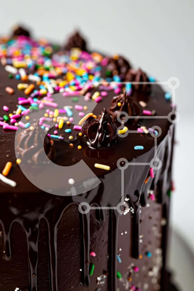 Σετ των 2 Intra Συλλεκτικό Ξύλινο Παζλ Plywood  4mm - Κέικ σοκολάτας με πολύχρωμα πασπαλίσματα και καραμέλα Σε Ξύλινο Κουτί - Διαστάσεις: 10x10 cm – 25 κομμάτια