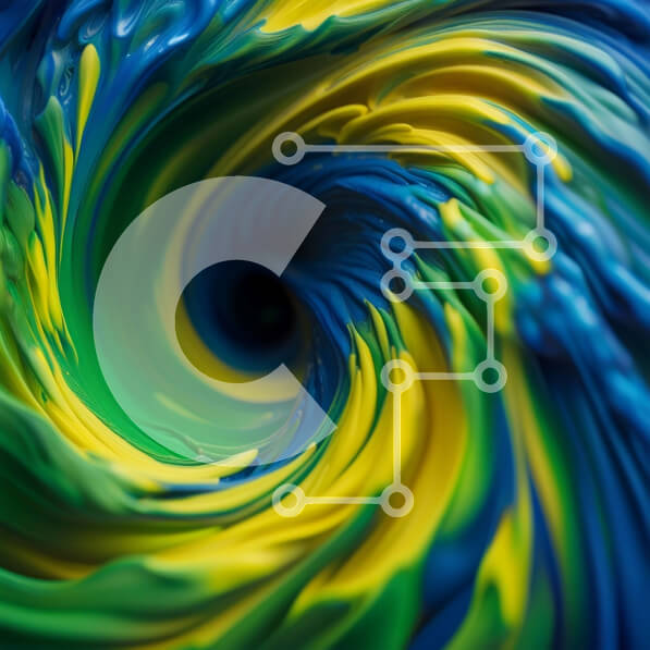 Intra Συλλεκτικό Ξύλινο Παζλ Plywood  4mm - Δονούμενος και ενεργητικός στροβιλισμός χρωμάτων στην αφηρημένη τέχνη Σε Ξύλινο Κουτί - Διαστάσεις Puzzle: 10x10 cm – 25 κομμάτια