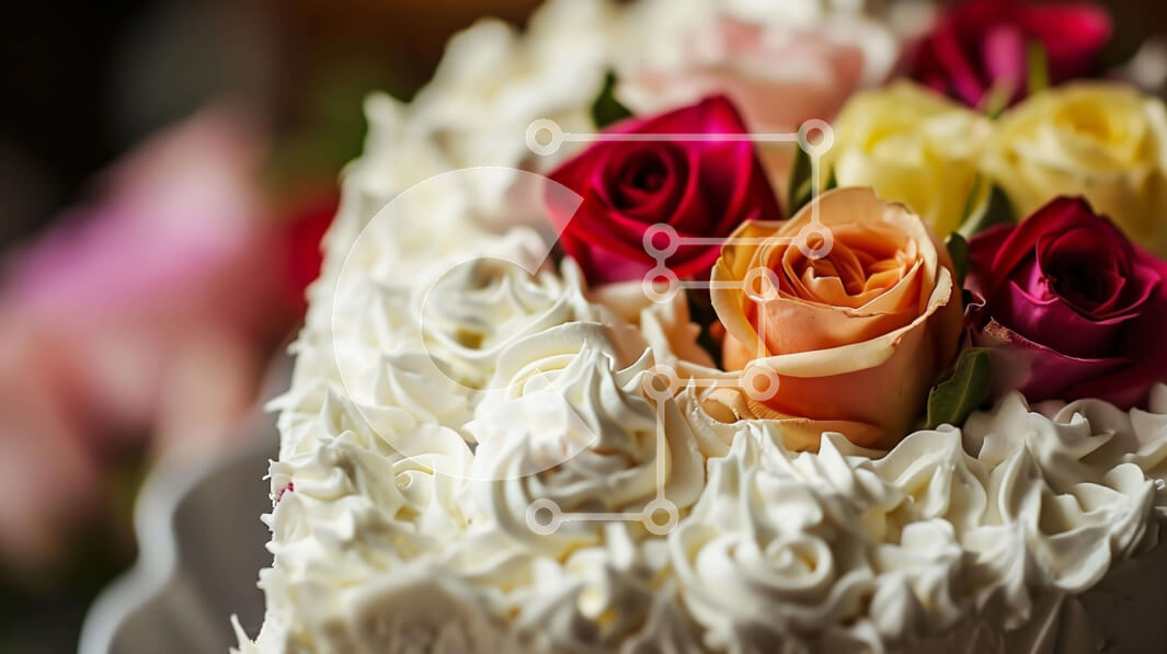 Σετ των 2 Intra Συλλεκτικό Ξύλινο Παζλ Plywood  4mm - Πολύχρωμο κέικ τριαντάφυλλου με γαρνιτούρες φρούτων Σε Ξύλινο Κουτί - Διαστάσεις: 10x10 cm – 25 κομμάτια