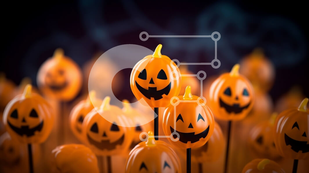 Intra Συλλεκτικό Ξύλινο Παζλ Plywood  4mm - Διακοσμήσεις κολοκύθας αποκριών σε ένα σκοτεινό δωμάτιο Σε Ξύλινο Κουτί - Διαστάσεις Puzzle: 10x10 cm – 25 κομμάτια