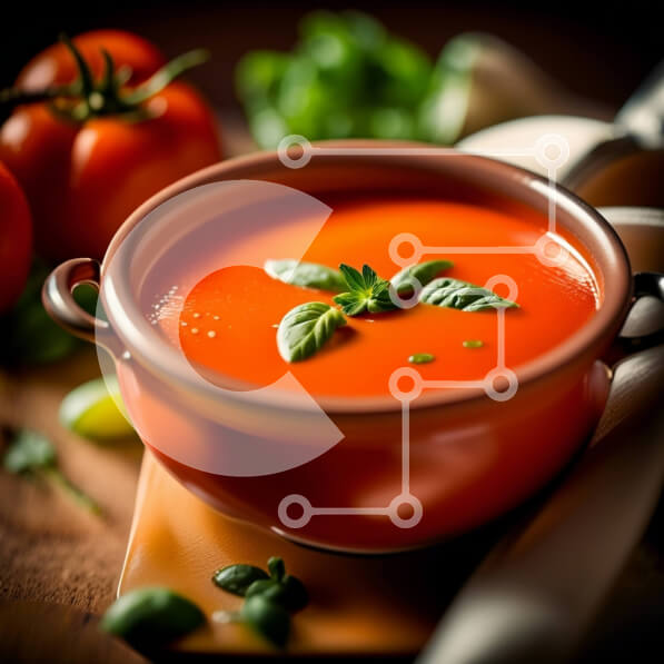 Σετ των 2 Intra Συλλεκτικό Ξύλινο Παζλ Plywood  4mm - Γευτείτε τη γεύση της σούπας ντομάτας με φρέσκο ​​βασιλικό Σε Ξύλινο Κουτί - Διαστάσεις: 10x10 cm – 25 κομμάτια