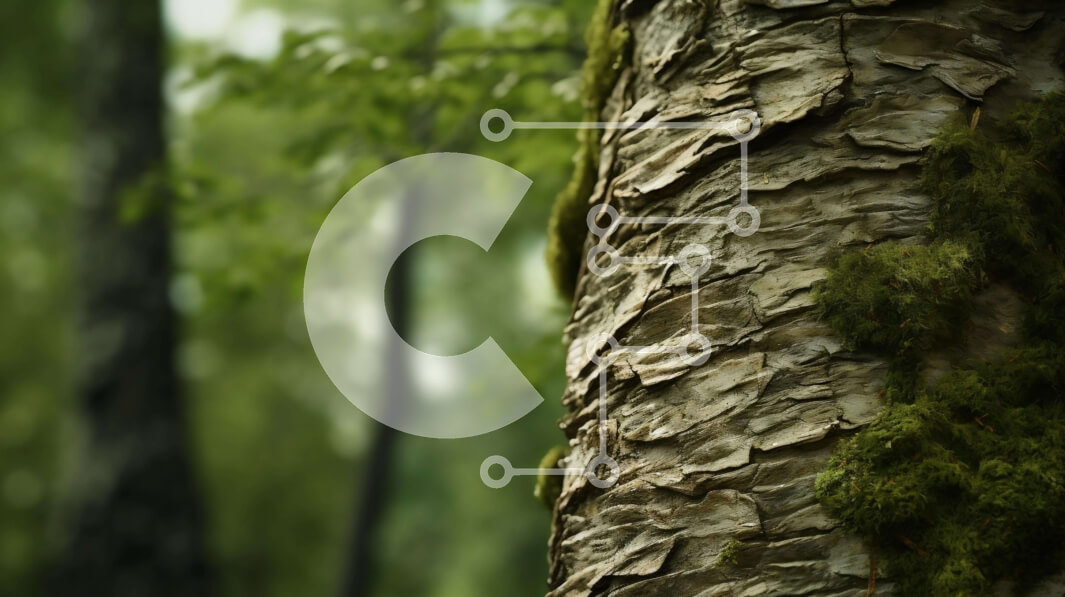 Intra Συλλεκτικό Ξύλινο Παζλ Plywood  4mm - Κορμός δέντρου καλυμμένος με βρύα στο δάσος Σε Ξύλινο Κουτί - Διαστάσεις: 10x10 cm – 25 κομμάτια