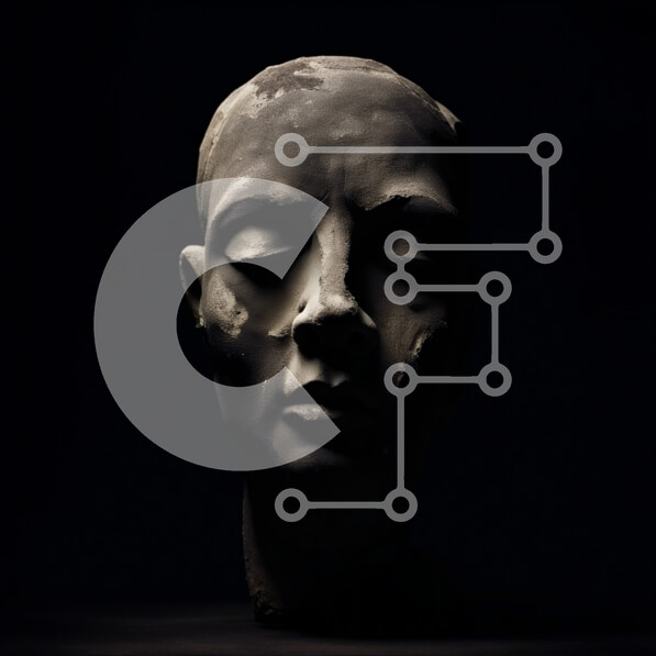 Σετ των 2 Intra Συλλεκτικό Ξύλινο Παζλ Plywood  4mm - Κοντινό πλάνο ουδέτερης έκφρασης γυναικείου προσώπου Σε Ξύλινο Κουτί - Διαστάσεις: 10x10 cm – 25 κομμάτια