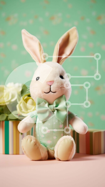 Intra Συλλεκτικό Ξύλινο Παζλ Plywood  4mm - Πασχαλινό λαγουδάκι και δώρα Σε Ξύλινο Κουτί - Διαστάσεις: 10x10 cm – 25 κομμάτια