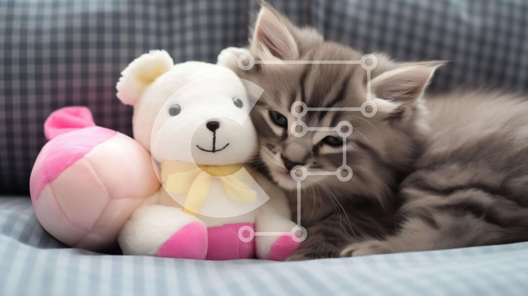 Σετ των 2 Intra Συλλεκτικό Ξύλινο Παζλ Plywood  4mm - Αξιολάτρευτο γκρι γατάκι και αρκουδάκι Σε Ξύλινο Κουτί - Διαστάσεις: 10x10 cm – 25 κομμάτια