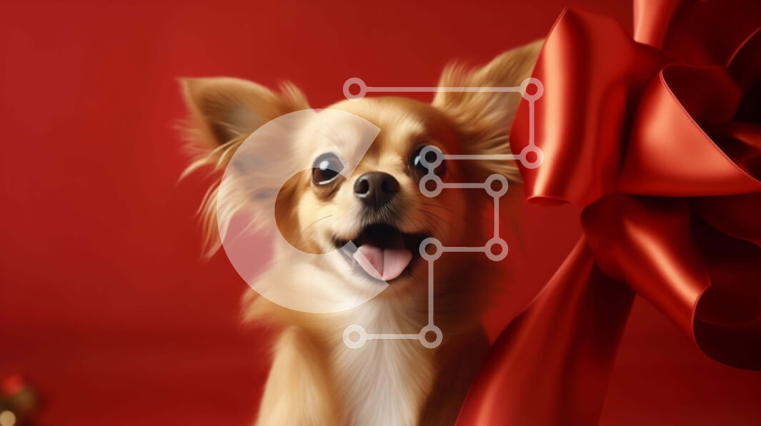 Σετ των 2 Intra Συλλεκτικό Ξύλινο Παζλ Plywood  4mm - Χαμογελαστός σκύλος με ανοιχτή συσκευασία δώρου Σε Ξύλινο Κουτί - Διαστάσεις: 10x10 cm – 25 κομμάτια