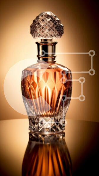 Intra Συλλεκτικό Ξύλινο Παζλ Plywood  4mm - Κομψό μπουκάλι αρώματος Coco Mademoiselle με χρυσή ετικέτα και διαμάντι Σε Ξύλινο Κουτί - Διαστάσεις Puzzle: 10x10 cm – 25 κομμάτια