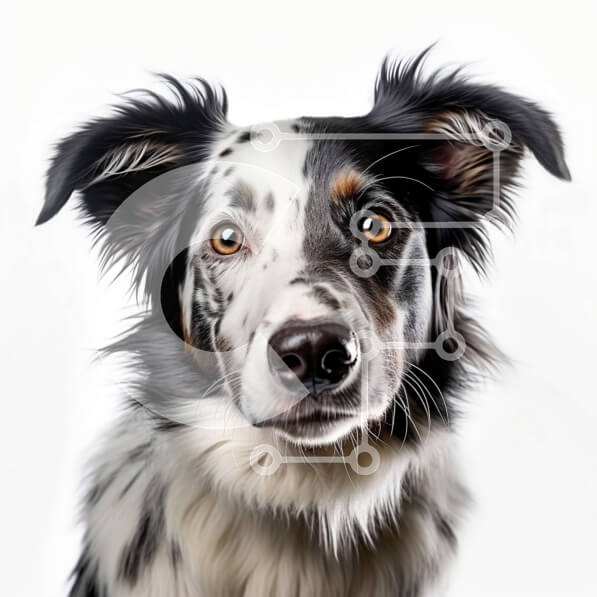 Intra Συλλεκτικό Ξύλινο Παζλ Plywood  4mm - Χαριτωμένη εικόνα ενός χαρούμενου ασπρόμαυρου σκύλου με καφέ κηλίδες Σε Ξύλινο Κουτί - Διαστάσεις: 10x10 cm – 25 κομμάτια