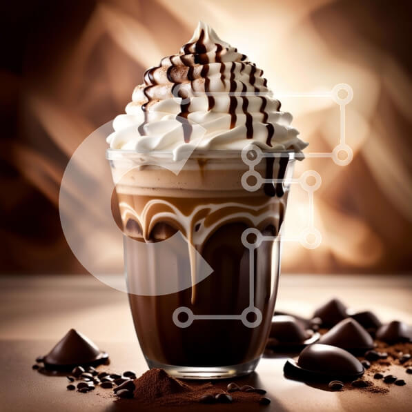 Σετ των 2 Intra Συλλεκτικό Ξύλινο Παζλ Plywood  4mm - Αφεθείτε στο τέλειο μιλκσέικ σοκολάτας με σαντιγί και τσιπς σοκολάτας Σε Ξύλινο Κουτί - Διαστάσεις: 10x10 cm – 25 κομμάτια