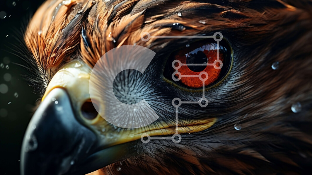 Intra Συλλεκτικό Ξύλινο Παζλ Plywood  4mm - Άποψη από κοντά του κεφαλιού ενός αετού Σε Ξύλινο Κουτί - Διαστάσεις: 10x10 cm – 25 κομμάτια