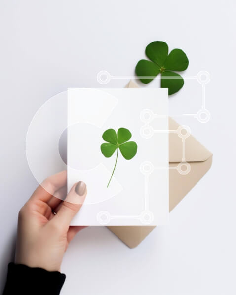 Intra Συλλεκτικό Ξύλινο Παζλ Plywood  4mm - Γιορτή του Αγίου Πατρικίου με τετράφυλλο φάκελο τριφυλλιού Σε Ξύλινο Κουτί - Διαστάσεις: 10x10 cm – 25 κομμάτια